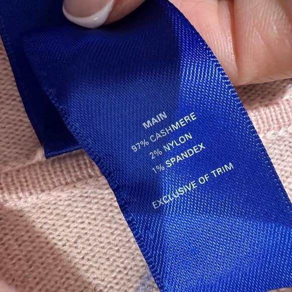 Kit and Ace Womens Light Pink Cashmere Knitted Hoodie Sweater Front Pocket M - Picture 6 of 8